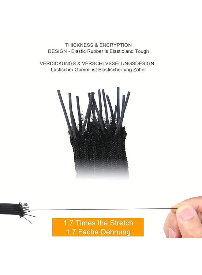 Black Bicycle Tie Down Straps 2pcs Elastic Luggage Tension Ropes with Hooks for Cycling Motorcycle - Image 4