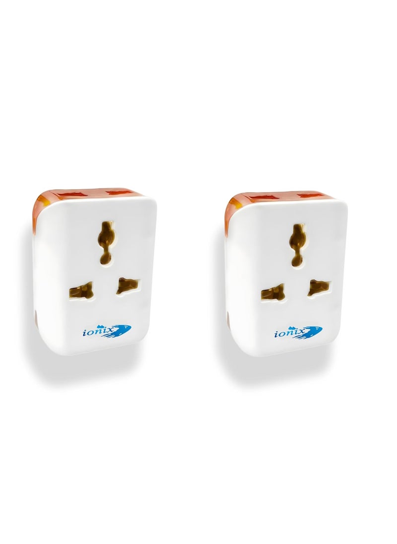IONIX IONIX Multi Plug 3 Pin Plug Adapter Multiplug Sockets Plug Socket Multi Plug Adapter Smart Plug Three Pin Multiplug Socket Multiple Socket Plug 1 White  - Image 1