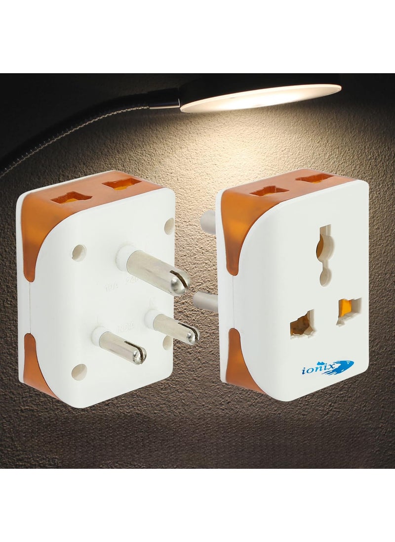 IONIX IONIX Multi Plug 3 Pin Plug Adapter Multiplug Sockets Plug Socket Multi Plug Adapter Smart Plug Three Pin Multiplug Socket Multiple Socket Plug 1 White  - Image 4