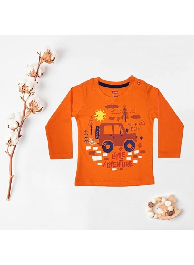 LuvLap Baby Boys Regular Fit 100% Cotton Full Sleeves Boys T-Shirt Set Pack of 3 - Image 3