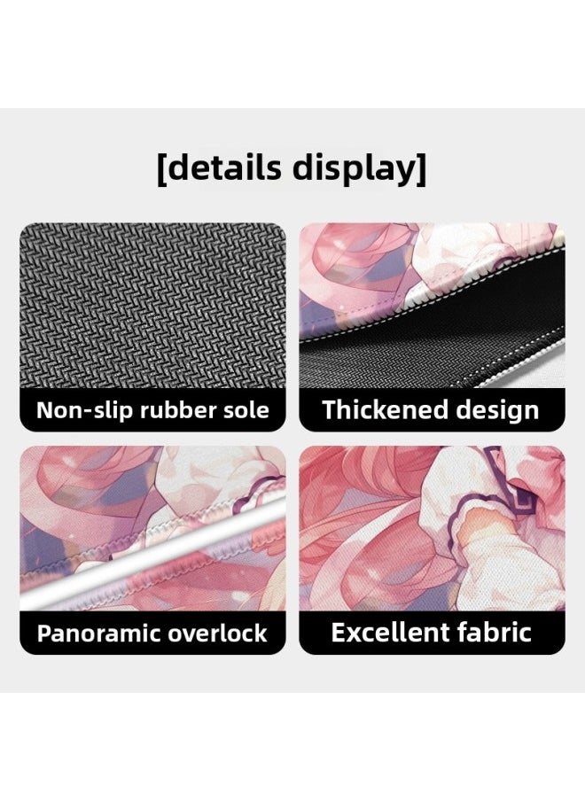 Generic - Super Large Mouse Pad Cute Anime Girl Two-dimensional Table Pad Non-slip Dirty-resistant E-sports Game Office Keyboard Pad-Color:220*180*2mm Without Locking Edge-Pattern:Bw1046 Piano Girl - Image 1