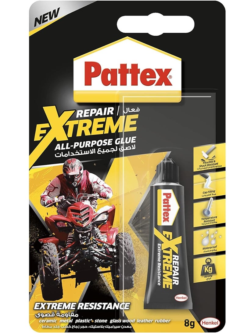 باتكس ريبير إكستريم لاصق قوي لجميع الأغراض غراء شفاف فوري فائق القوة سهل الاستخدام، 1 × 8 جرام - Image 1