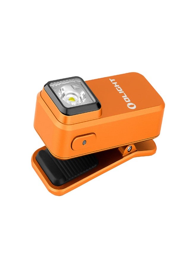 أولايت مصباح يدوي OLIGHT Oclip EDC قابل لإعادة الشحن بقوة 300 لومن ومصدرين ومشبك جيب مدمج، شحن USB-C مريح، مصابيح فلاش مغناطيسية للعمل وركوب الدراجات والطوارئ وأداة الإشارة (برتقالي) - Image 1