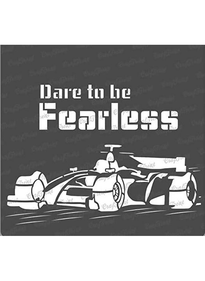 CrafTreat CrafTreat Car Stencils for Wall Painting for Bedroom - Dare to be Fearless Stencil - Size:12X12 Inches - Car Stencil for Painting on Canvas, Fabric, Clothes, Wood, Wall and Tile  - Image 1
