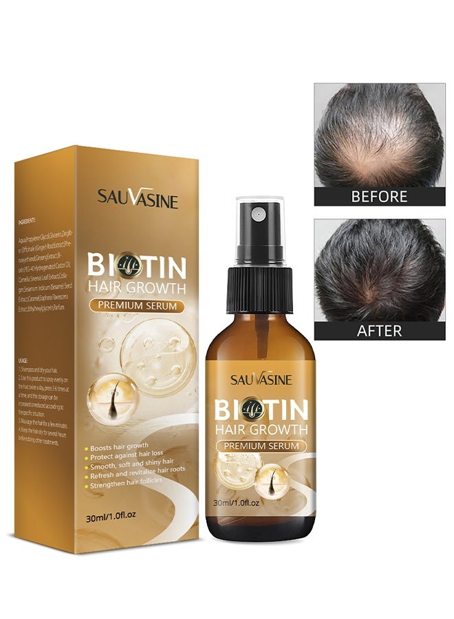 سوفازين سيروم بيوتين لنمو الشعر الفاخر، سيروم لتكثيف الشعر بزيت الخروع ومستخلص جذور الزنجبيل، سيروم لتكثيف الشعر وزيادة حجمه لتعزيز نمو الشعر، يقلل من تساقط الشعر 30 مل - Image 3