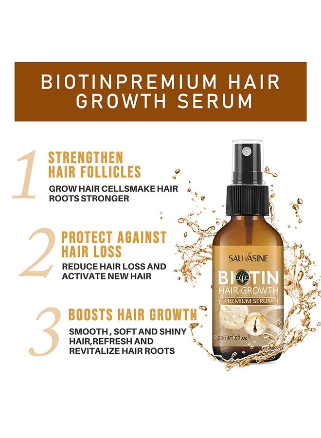 سوفازين سيروم بيوتين لنمو الشعر الفاخر، سيروم لتكثيف الشعر بزيت الخروع ومستخلص جذور الزنجبيل، سيروم لتكثيف الشعر وزيادة حجمه لتعزيز نمو الشعر، يقلل من تساقط الشعر 30 مل - Image 5