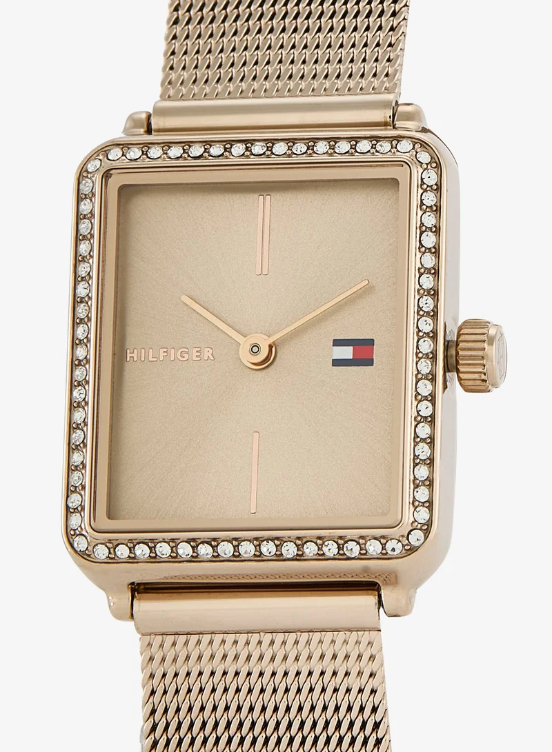 Tommy Hilfiger  2-Hand Womens Quartz Movement Watch With Carnation Gold-Tone Stainless Steel Mesh Bracelet - 1782792 for Women | Best Price UAE