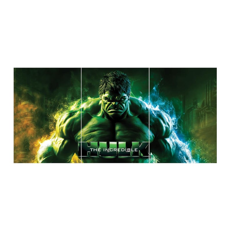 PAPERO Hulk Wall Poster – A4 Size Split Panel Design | 300 GSM Art Paper | The Incredible Hulk Superhero Wall Decor for Kids & Marvel Fans - Image 1