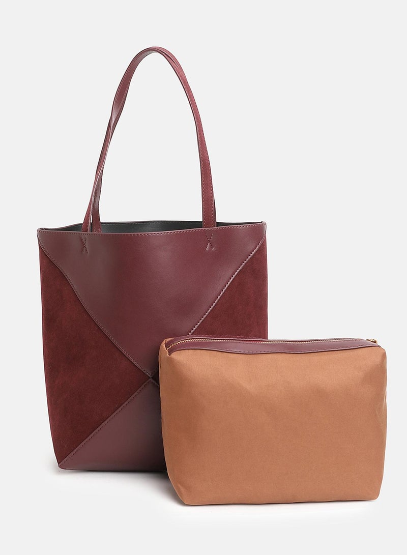 Haute Sauce Solid Zip Lock Regular Suede Hand Bag For Women  - Image 4