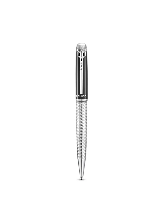 POLICE Aptos Enamel Barrel Twist Ballpoint Pen for Men, Blue Ink