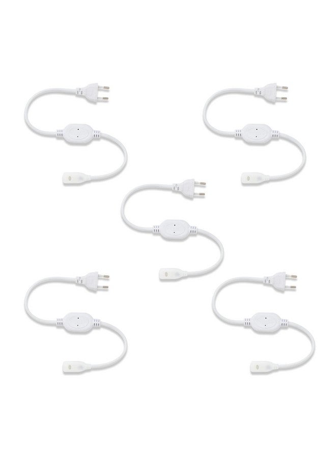 Murphy 220V AC PIN Connector/Adaptor/Cable for LED (SMD 2835-120 LED/Mtr.) Rope Light (Pack of 5) - Image 1