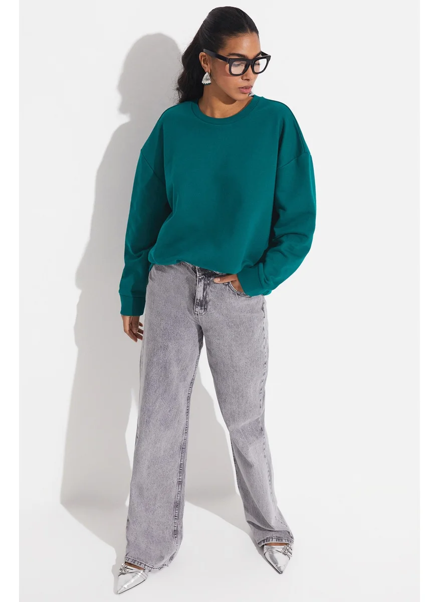 جون Crew Neck Oversize Sweatshirt