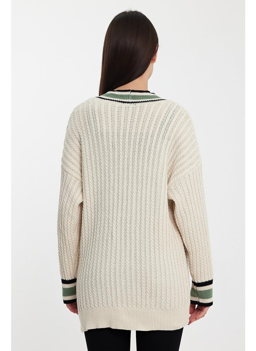 Alexander Gardi Striped Collar Knitted Cardigan (A92021-S)  - Image 3