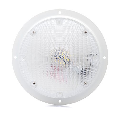Lumitronics RV Trailer Camper 5th Wheel LED Round Surface Mount Scare Light, Mounting Gasket Included (White) - Image 1