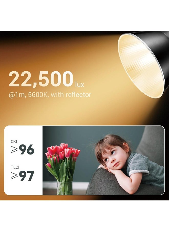 جودوكس - Godox ML60IIBi إضاءة فيديو LED ثنائية اللون، إضاءة COB محمولة 70 وات 2800K-6500K CRI 96+/TLCI 97+، 11 تأثيرات FX، تحكم في التطبيق، ضوء LED محمول فائق الهدوء مع قاعدة بطارية AK-B01 - Image 1