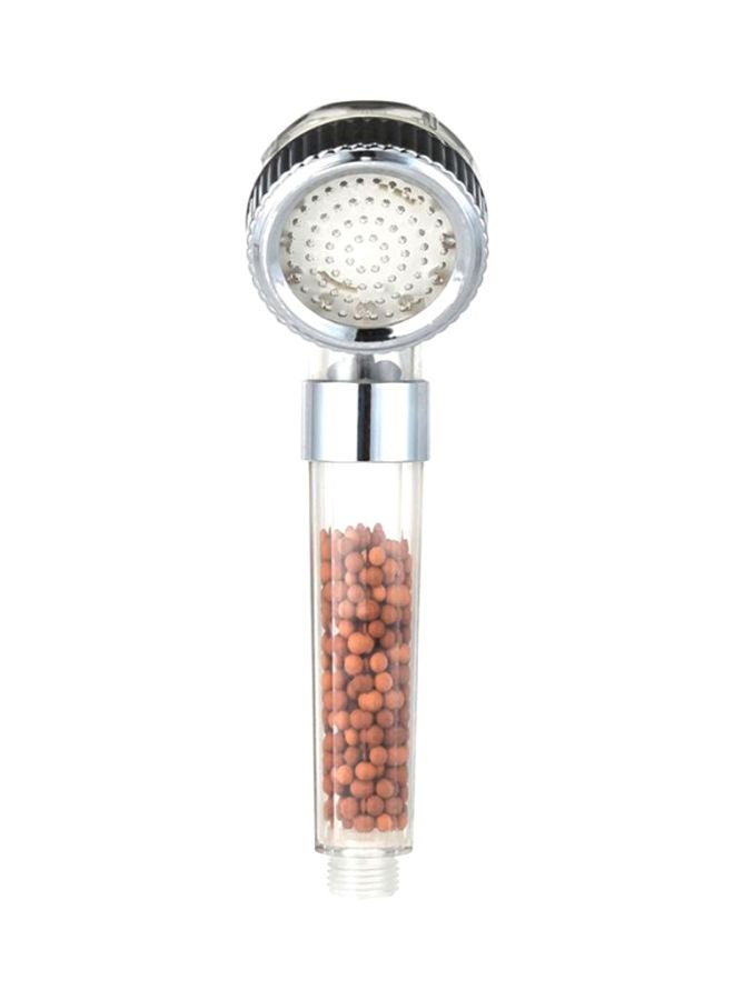 Loquat 4-Colour LED Shower Head Clear/Silver 15cm - Image 1
