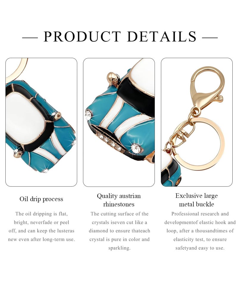 BdelrinQue Car Keychain, Bag Charms for Handbags, Key Chain for Girls Suitable for Car Enthusiasts, Key Organizer, Fashion Accessories - Image 3