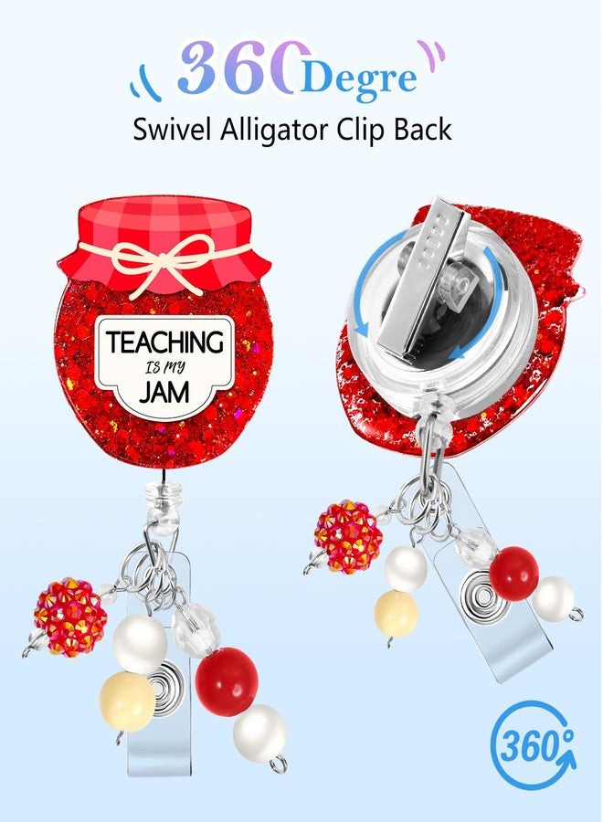 Besoar Teacher Badge Reel - Cute Badge Holder Retractable with ID Clip,Name Tag Card Accessories with Alligator Clip Gift for Teacher Colleague Headmaster Office Work - Image 4