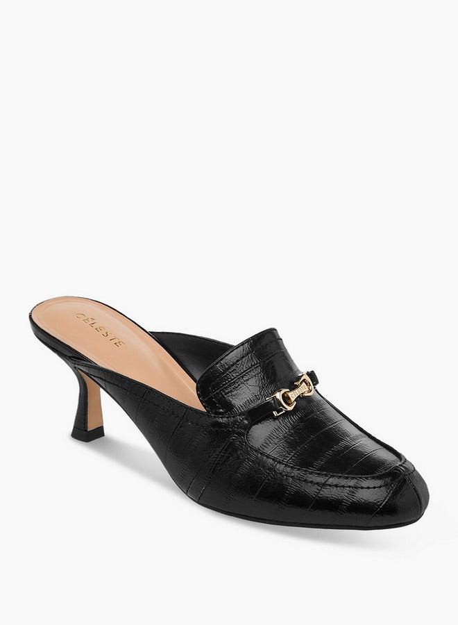 سيليست أحذية نسائية سهلة الارتداء بكعب رفيع وزخرفة معدنية - Image 2