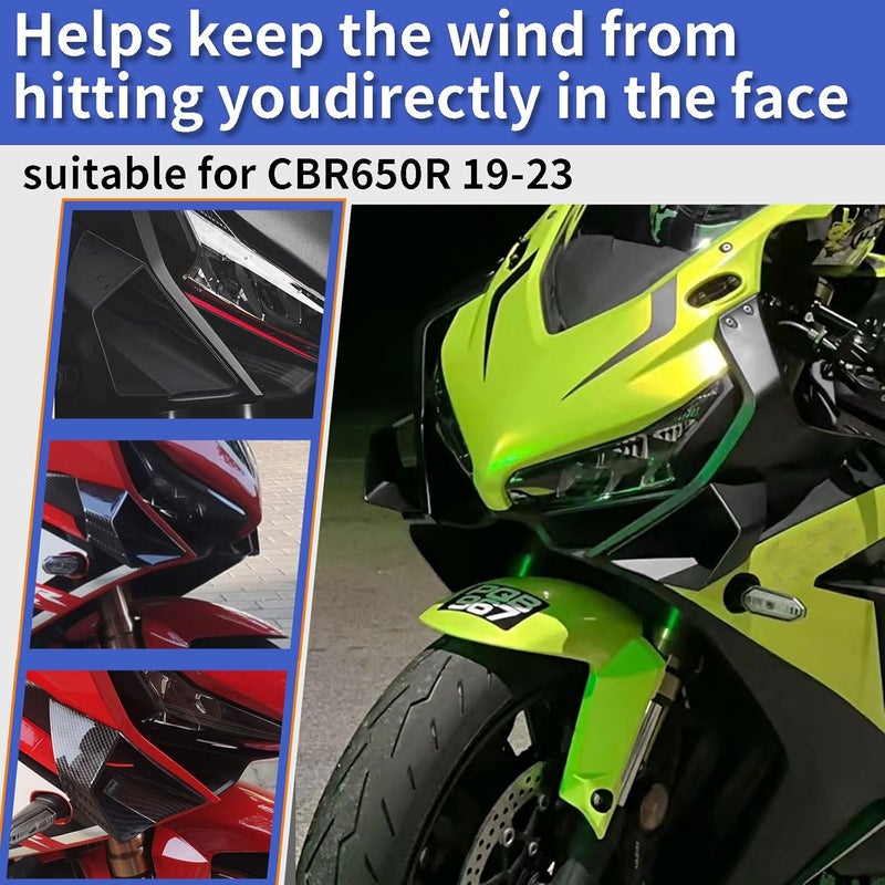 WOOGA Motorcycle Side Winglet Spoilers for CBR650R & GSX250R - Image 5