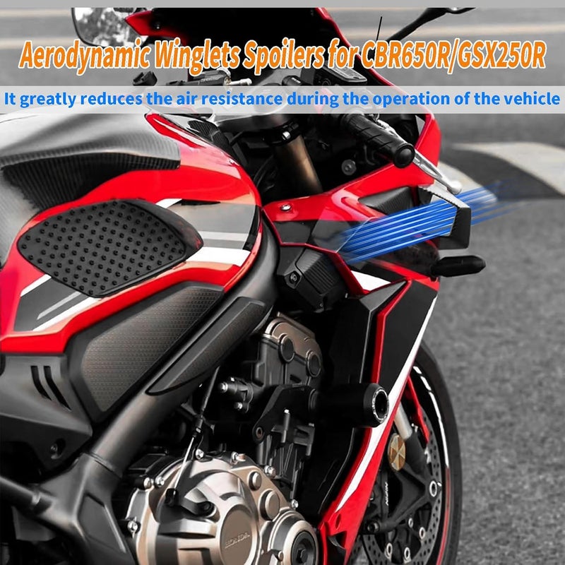 WOOGA Motorcycle Side Winglet Spoilers for CBR650R & GSX250R - Image 3