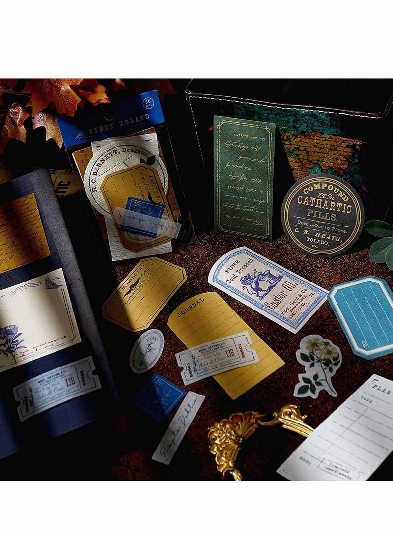 SYOSI Journal Stickers, Vintage Scrapbook Stickers, 120 Piece Antique Stickers Parchment Old Retro Scrapbooking Paper for Art Journaling, DIY Crafts, Bullet Journals, Planners Scrapbooking Supplies - Image 3