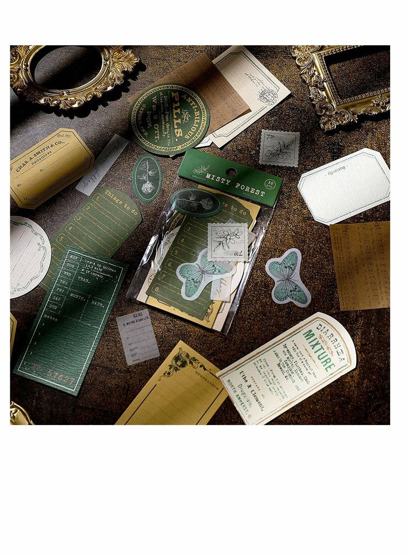 SYOSI Journal Stickers, Vintage Scrapbook Stickers, 120 Piece Antique Stickers Parchment Old Retro Scrapbooking Paper for Art Journaling, DIY Crafts, Bullet Journals, Planners Scrapbooking Supplies - Image 5