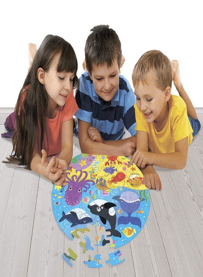 Fiddlys Creative Wooden Jigsaw Puzzle for Kids | 66 Pieces Educational Single Layer Puzzle | Fun & Learning Toy for Children Ages 3+ (Sea World) - Image 4
