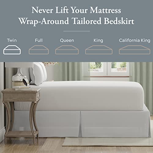 Bed Maker's Bed Maker’s Never Lift Your Mattress Bed Skirt, Designed for Box Spring Beds, Split Corners, 14 Inch Drop Length, Twin, White - Image 3