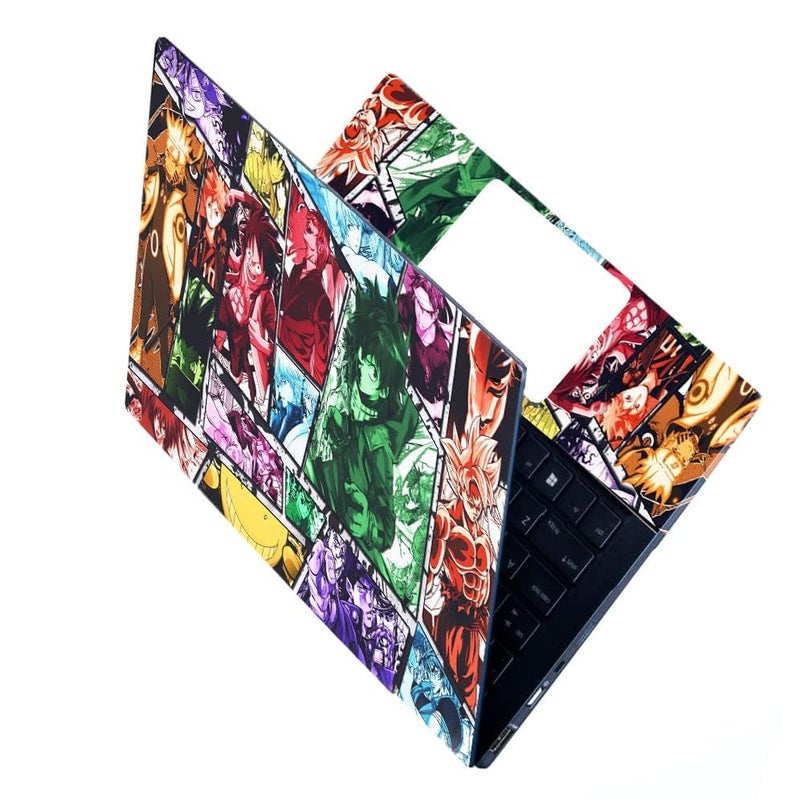 BAEYE Full Laptop Skin Stickers HD Quality Sticker for Laptops Upto 15.6" (Dustproof|Waterproof|Scratchproof|Reusable) - BE Anime Multi FL - Image 1