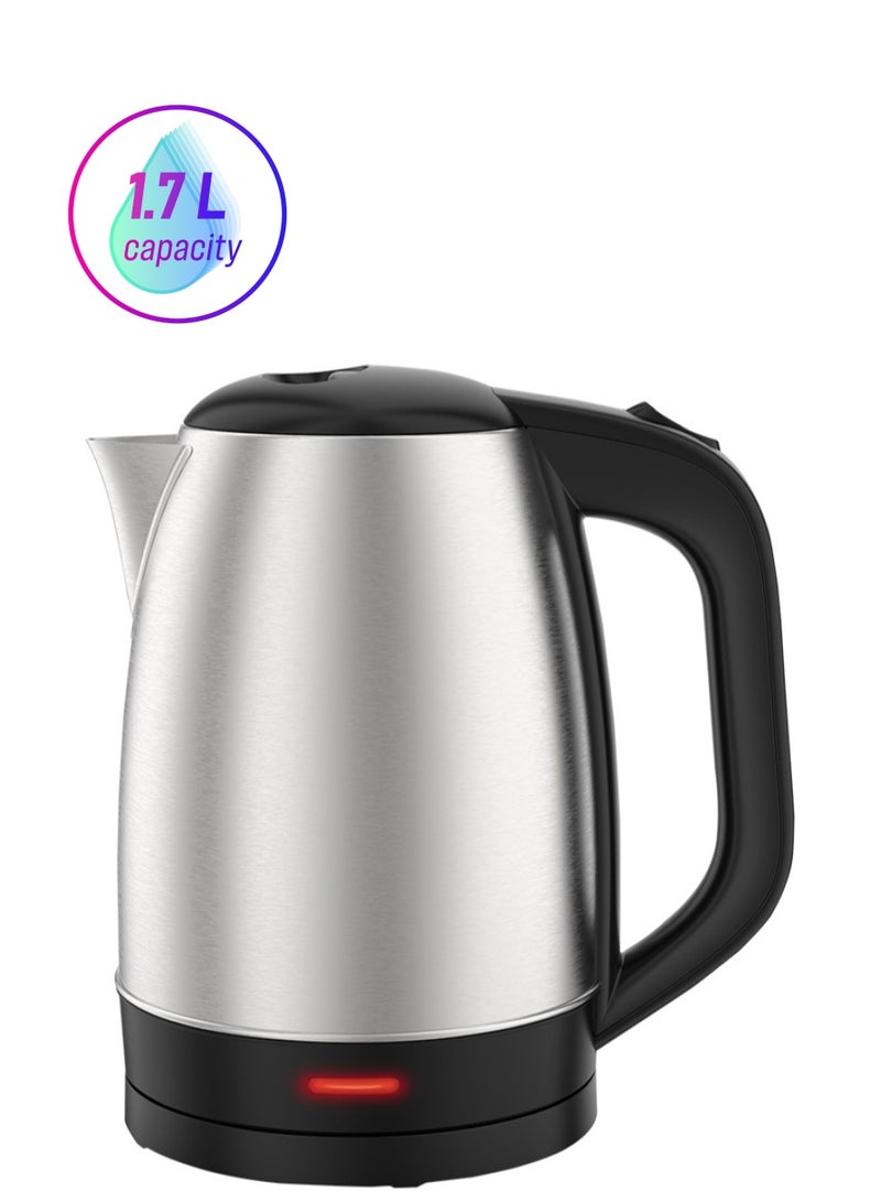 سيتا غلاية كهربائية غلاية ماء ساخن، غلاية شاي كهربائية من الفولاذ المقاوم للصدأ سعة 1.7 لتر وغلاية قهوة، سخان مياه خالي من مادة BPA مع غليان سريع، إيقاف تلقائي وحماية من الغليان الجاف - Image 1