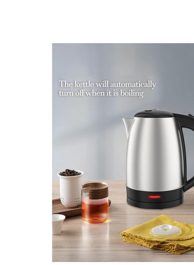 سيتا غلاية كهربائية غلاية ماء ساخن، غلاية شاي كهربائية من الفولاذ المقاوم للصدأ سعة 1.7 لتر وغلاية قهوة، سخان مياه خالي من مادة BPA مع غليان سريع، إيقاف تلقائي وحماية من الغليان الجاف - Image 4