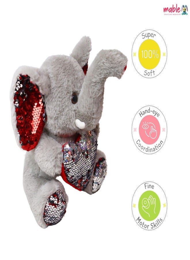 MABLE Elephant Soft Toy 35cm, Plush Stuffed Soft Toy for Girl Boy, Cute Soft Toy Elephant, Gift for Boyfriend Husband Girlfriend Wife - Image 4