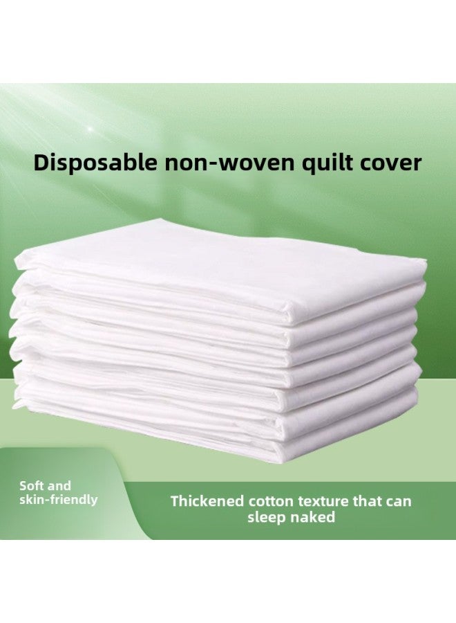 Generic Travel Disposable Quilt Cover Travel Cotton Soft Thickened Non-woven Fabric SMMS Waterproof Oil-proof Breathable Massage Hotel Special-Color:Disposable Bulk Pillowcase 1 (52*81)-Specifications:regular Thickening - Image 2