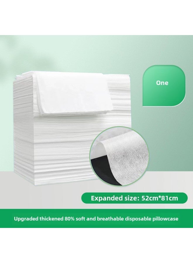 Generic Travel Disposable Quilt Cover Travel Cotton Soft Thickened Non-woven Fabric SMMS Waterproof Oil-proof Breathable Massage Hotel Special-Color:Disposable Bulk Pillowcase 1 (52*81)-Specifications:regular Thickening - Image 1