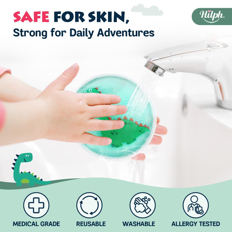 Hilph Kids Ice Packs for Boo Boos - 3 Pack Cute Dinosaur Gel Ice Packs Reusable for Injuries, Bumps & Bruises, FSA Eligible HSA Hot & Cold Compress for Toddler & Children Pain Relief, Get Well Gifts - Image 4