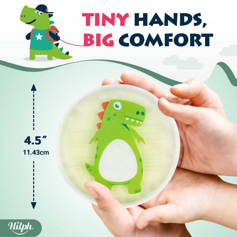Hilph Kids Ice Packs for Boo Boos - 3 Pack Cute Dinosaur Gel Ice Packs Reusable for Injuries, Bumps & Bruises, FSA Eligible HSA Hot & Cold Compress for Toddler & Children Pain Relief, Get Well Gifts - Image 5