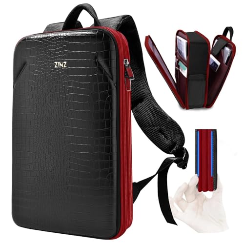 ZINZ Protective Laptop Backpack Expandable Computer Bag Rucksack with Hard Leather Cover 3 Compartments for 15 156 16 inch Notebooks Ergonomic Shoulder StrapB01RD01 - Image 1