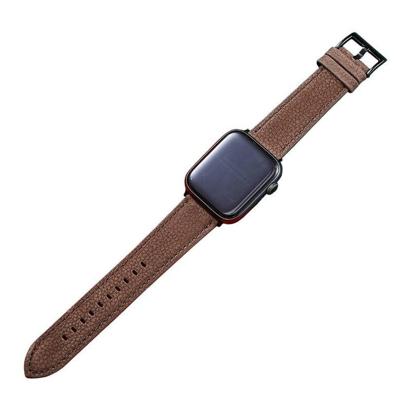 Adjustable Leather Classic Strap Smartwatch Band Compatible with Apple Watch 38 40 41 42 44 45 49mm with Fit Replacement Strap in Green - Image 5