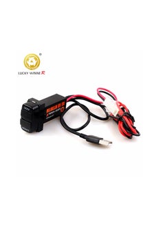 Royal Dual USB QC3.0 Charger Interface Audio Port For Mitsubishi Cars Empty Switch Secondary Hole 2.4A For Mobile Phone Fast Charging  - Image 1