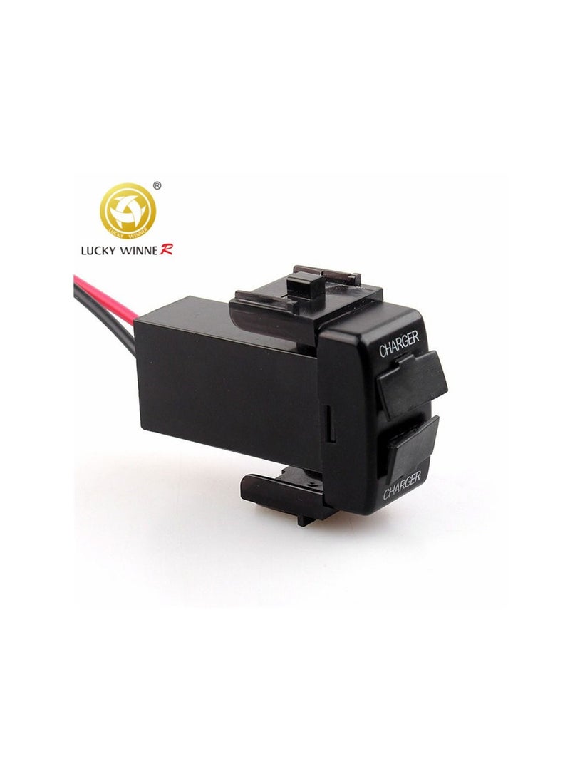 Royal Dual USB QC3.0 Charger Interface Audio Port For Mitsubishi Cars Empty Switch Secondary Hole 2.4A For Mobile Phone Fast Charging  - Image 2