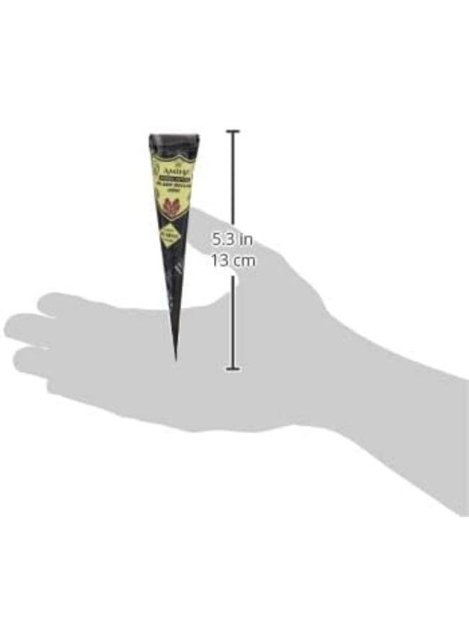 Amina - Amina organic natural instant henna herbal mehndi cone, 25g each - black colour (pack of 12) - Image 1