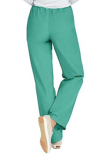 Medline AngelStat Unisex Reversible Scrub Pant with Drawstring Waist, Regular Inseam, Jade, 5X-Large - Image 2