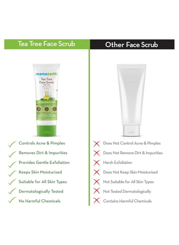 Mamaearth MAMAEARTH Face Scrub with Tea Tree and Neem for Skin Purification - 100g  - Image 4
