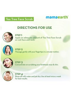 MAMAEARTH Face Scrub with Tea Tree and Neem for Skin Purification - 100g - pzsku/Z383779B41EE591A98E48Z/45/_/1734102037/019496da-7078-4f1d-8af8-ec2e4c7b6693