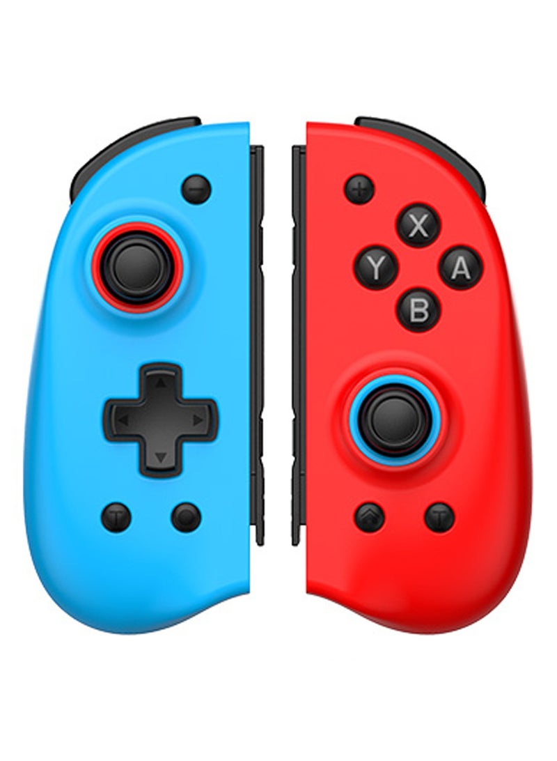 Switch Joy-Con Controller JOY-04: Macro Programming, Gyroscope, Dual Vibration, Turbo Mode, and Ergonomic Design (Red & Blue) - Image 1