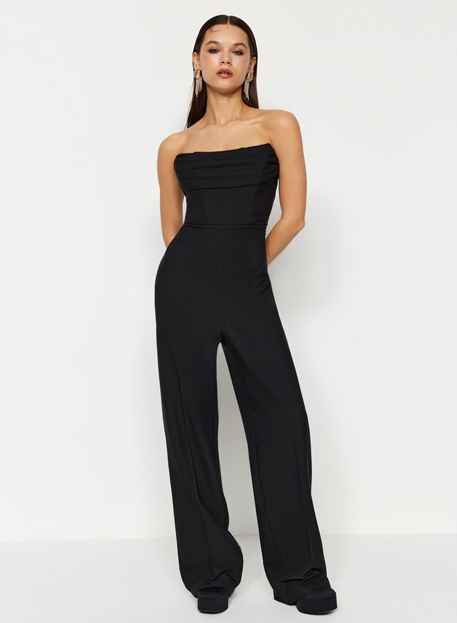 trendyol Black Corset Detailed Woven Jumpsuit - Image 1
