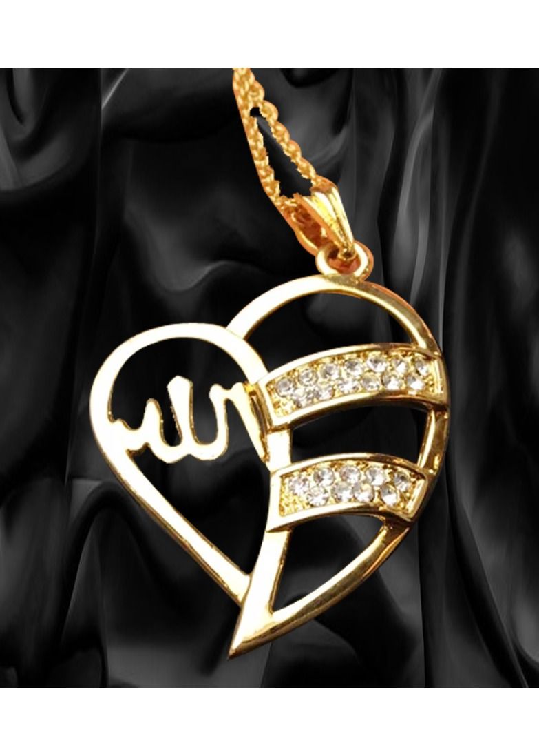 DubaiGallery Fashion Jewelry Highly craftsmanship New Arabic Muslim Islamic Allah Gold Plated Pendant Necklace Jewelry Ramdan Gift - Image 1