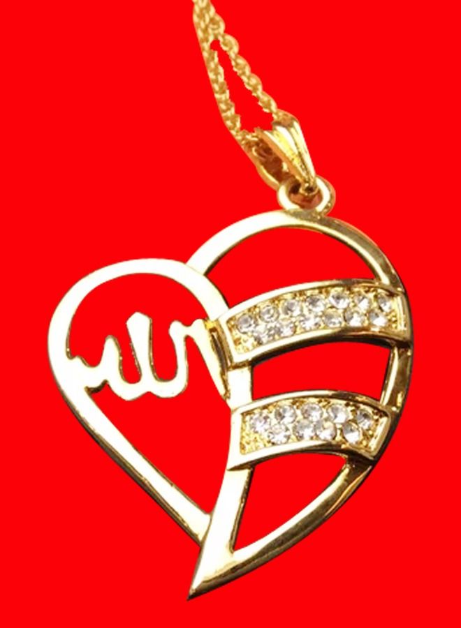 DubaiGallery Fashion Jewelry Highly craftsmanship New Arabic Muslim Islamic Allah Gold Plated Pendant Necklace Jewelry Ramdan Gift - Image 2