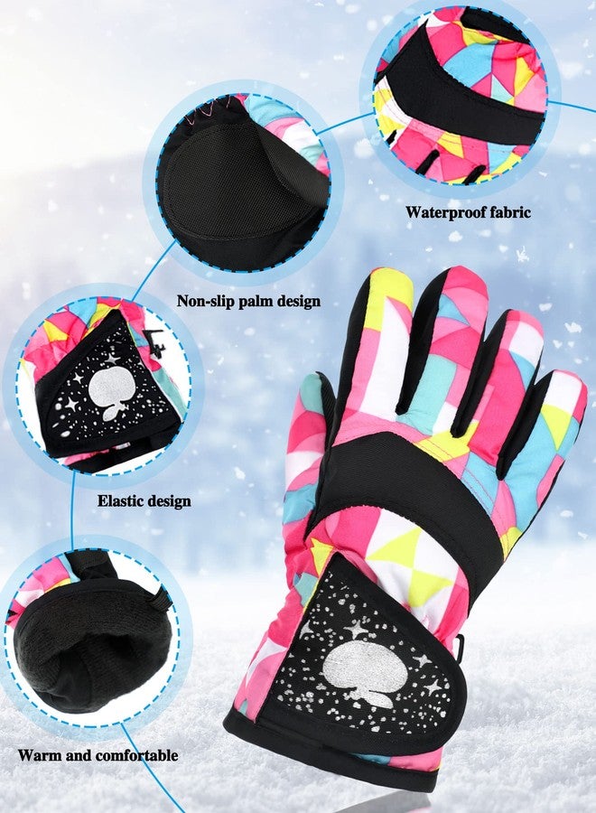 زانماي قفازات تزلج شتوية للأطفال من زانماي، زوجان، مقاومة للماء، دافئة، للجنسين، مقاومة للرياح، مناسبة للأطفال من الجنسين في الطقس البارد (4-7 سنوات، مجموعة ألوان كلاسيكية) - Image 5